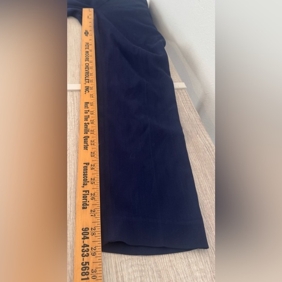 MM Lafleur Navy Slim Leg Dress Pants Viscose Career Work Office Size 6 - Picture 7 of 9